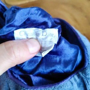blue velvet vintage Christian Dior jumper overalls romper baby toddler kids RARE